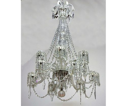19th CENTURY WATERFORD CRYSTAL CHANDELIER