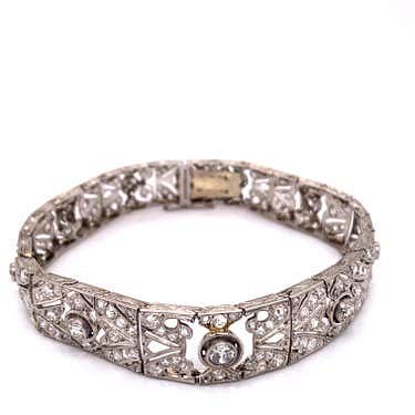 1920â€™ Platinum Diamond Bracelet