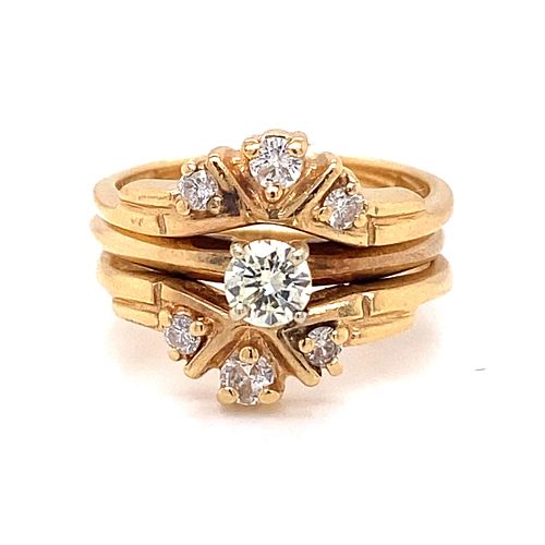 14k Diamond Detachable Ring