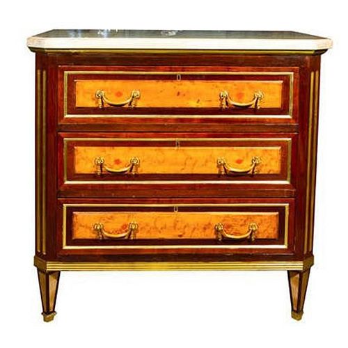 19th Cent Russian Neoclassical Commode Nightstand