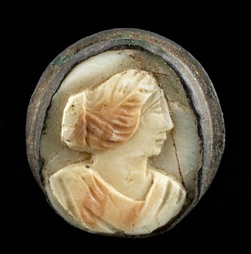 Roman Imperial Shell Cameo Copper Setting