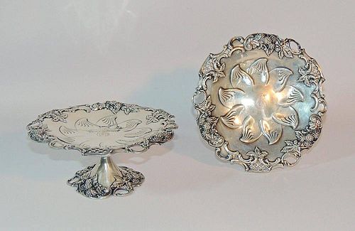 Pair of Tiffany Sterling Compotes