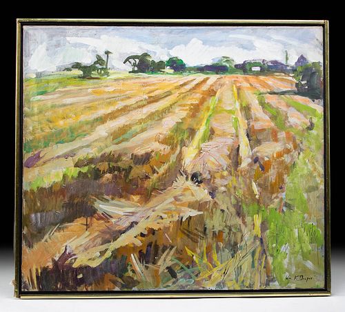 Exhibited 1967 W. Draper Painting Fields Bridgehampton