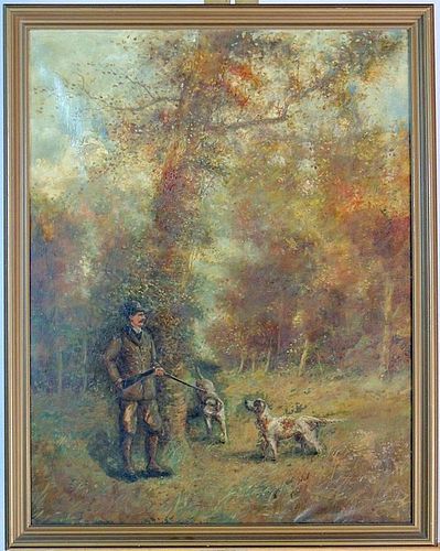 Oil on Canvas, Hunt Scene