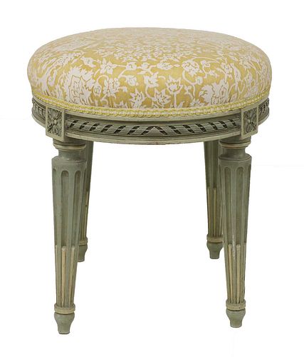 A small French Louis XVI-style painted stool,