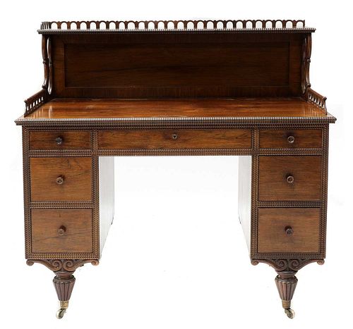 A colonial rosewood desk,
