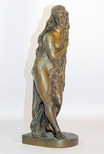 Art Nouveau Bronze, Standing Nude