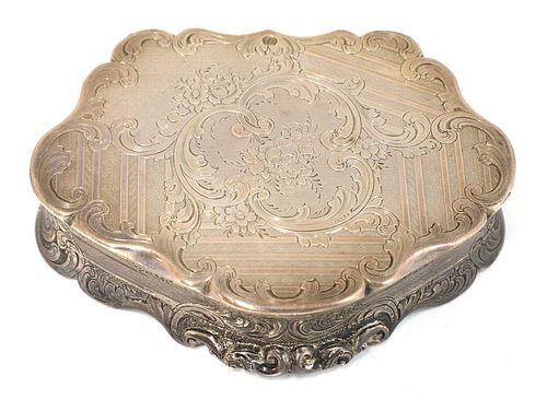 A silver snuffbox of military interest,
