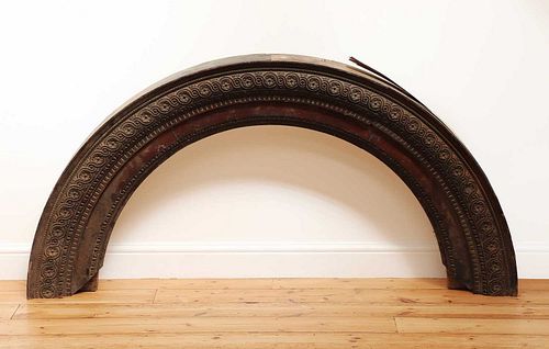 A Georgian carved wood door arch,