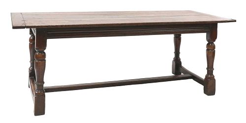 An oak refectory table,