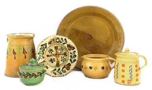 A collection of French Savoie pottery,