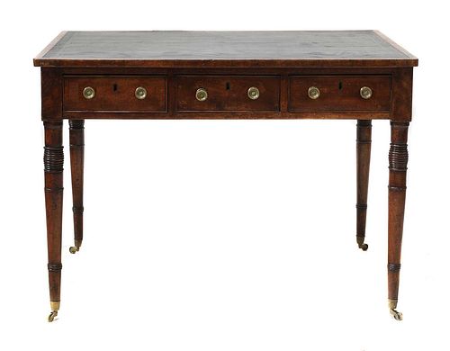 A Regency mahogany library table,
