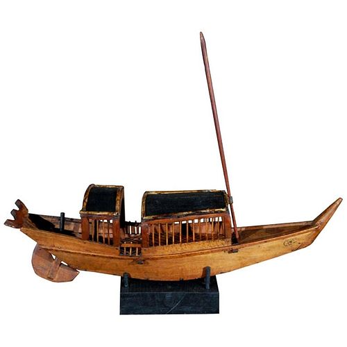 Rustic Belgian Wooden Boat