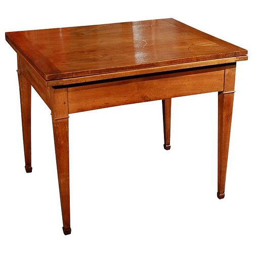 1860s French Rectangular Cherrywood Extension Table