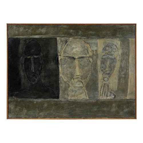 Oil Painting of Busts from France, circa 1950