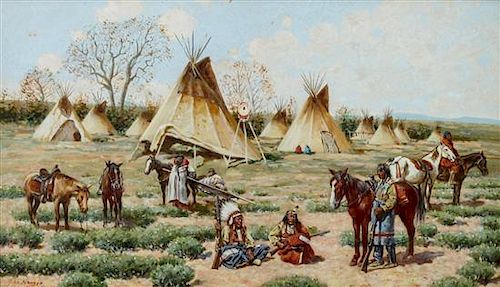 John Hauser, (American, 1859-1913), Indian Camp