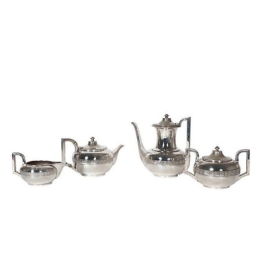 Four-Piece Gorham Silver-Plated Tea and Coffee Set from the 1920s