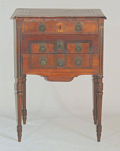 Continental Marquetry-Inlaid Work Table