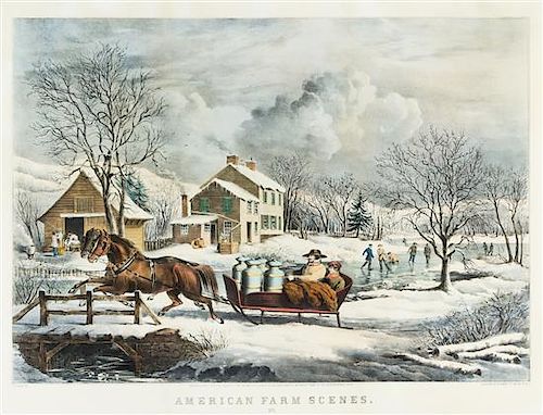 * CURRIER, NATHANIEL. American Farm Scenes. No. 4. New York, 1853. Litho. w/hand-coloring.