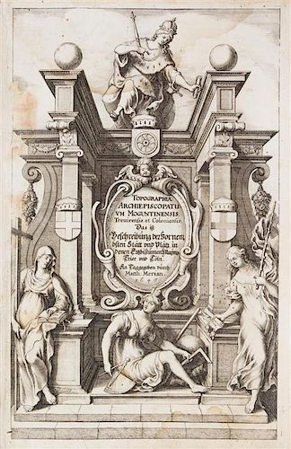 MERIAN, MATTHAEUS. Topographia Archiepiscopatum Moguntinensis... Frankfurt, 1646 [but 1675] bound w/two others.