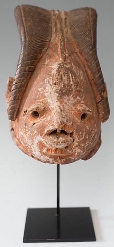 Antique Carved Wood Mask
