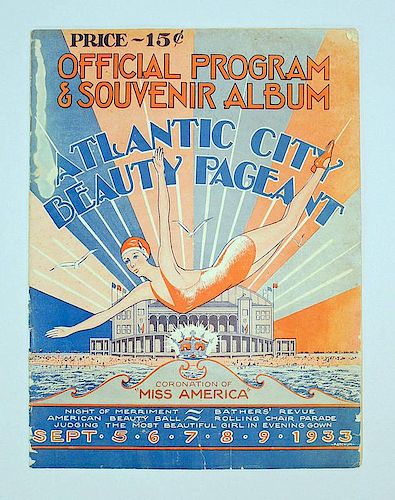 1933 Miss America Beauty Pageant Program