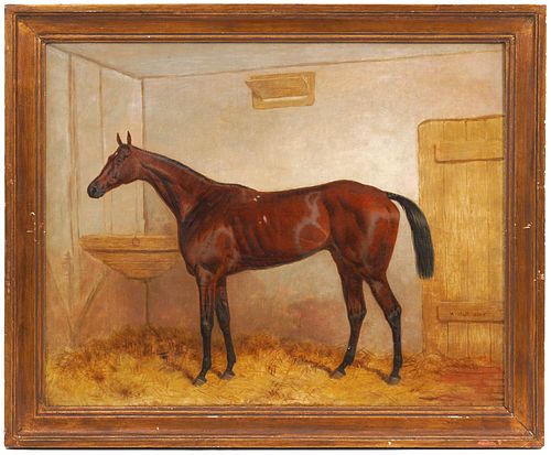 Harry Hall 'Gladiator' Horse Oil on Canvas