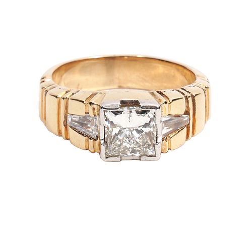 EGL Certified 2.01C. Princess Cut Diamond Ring