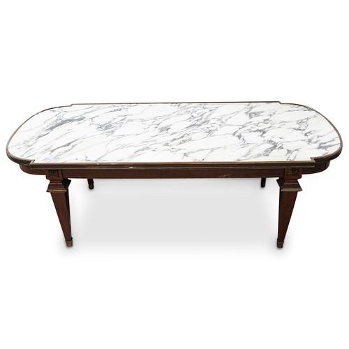 French Coffee Table w/ Marble Top