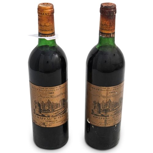 (2 Pc) 1983 "Chateau D Issan" Margaux Red Wine Bottles