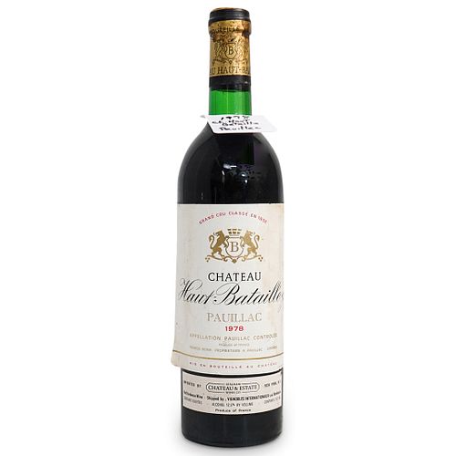 1978 "Chateau Haut Batailley" Pauillac Wine Bottle