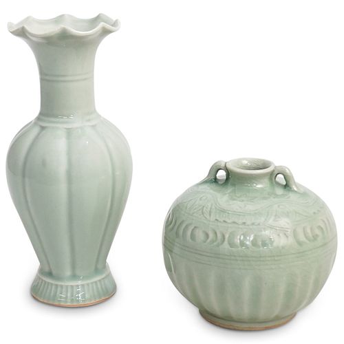 (2Pc) Korean Celadon Vases