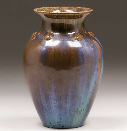 Fulper Pottery Blue Flambe Vase c1910s