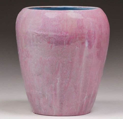Byrdcliffe Pottery - Woodstock, NY Mottled Purple Vase c1910s