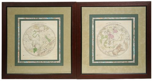 SET OF (2) HUNTINGTON CIRCUMPOLAR MAPS BY ELIJAH BURRITT