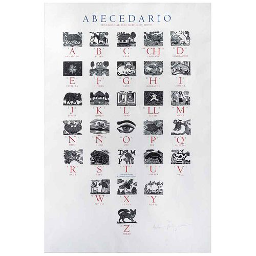 ARTEMIO RODRÍGUEZ, Abecedario, Firmada, Serigrafía 12/50, 59 x 36 cm