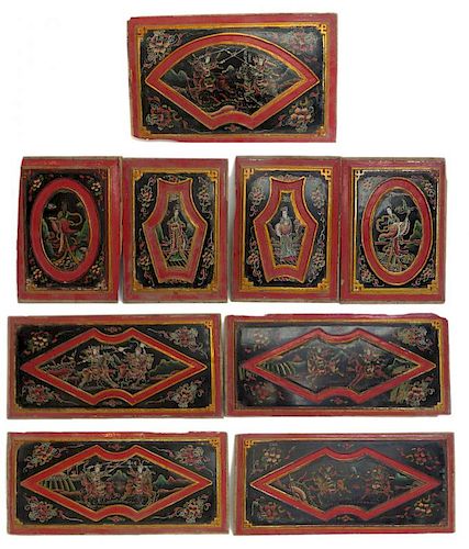 Antique Chinese Lacquer Panels