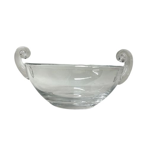 Crystal Bowl with Curved Handles