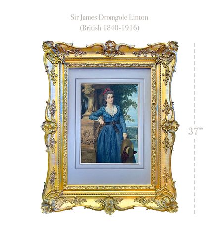 Sir James Dromgole Linton Watercolor & Pastel Painting