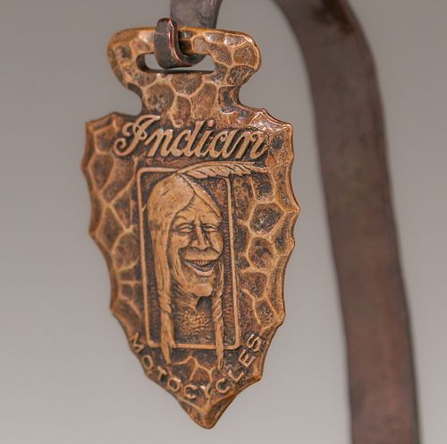 Vintage Indian Motorcycle Arrow-Shaped Watch Fob c1920s