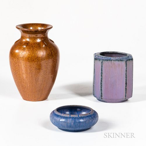 Three Pieces of Fulper Studio Pottery