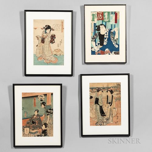Four Ukiyo-e Woodblock Prints