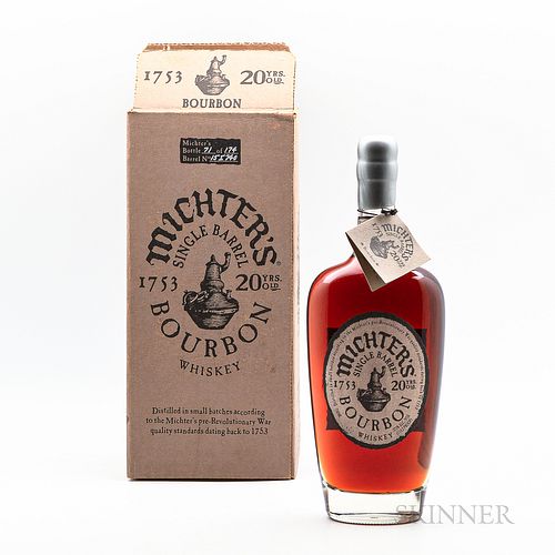 Michter's Single Barrel Bourbon 20 Years Old, 1 750ml bottle (oc)