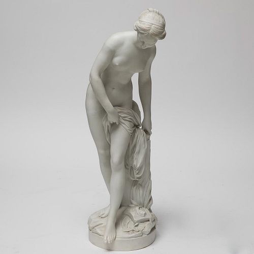 Sevres bisque porcelain bather by E.M.Falconet,c.1900