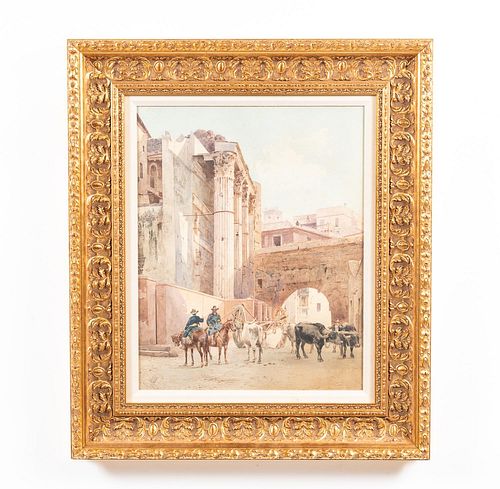 GIUSEPPE CONSTANTINI SIGNED WATERCOLOR OF ROME