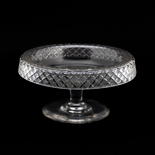 E. 20TH C. HAWKES CUT GLASS FOOTED TURNOVER BOWL