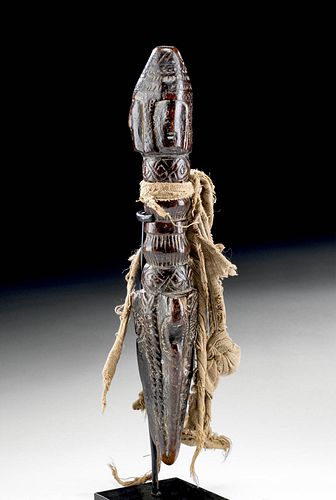 19th C. Tibetan Carved Wooden Phurba / Magic Dagger