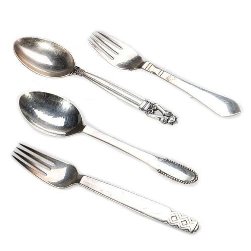 Collection of Georg Jensen and Danish Flatware