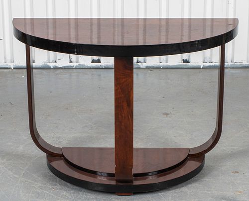 Art Deco Burlwood Console Table