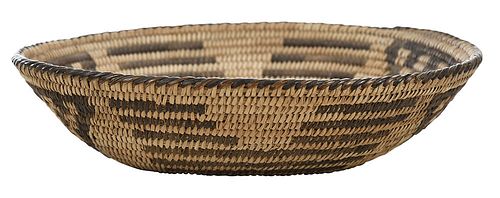 California Mission Oval Coiled Basket 